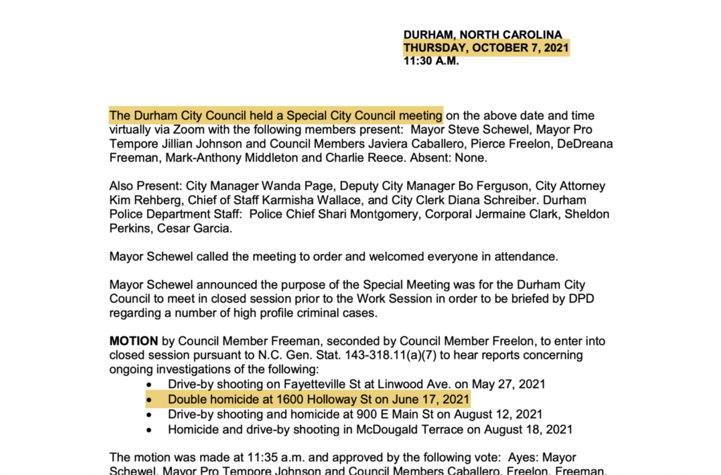 City Council Update on 1600 Holloway Street